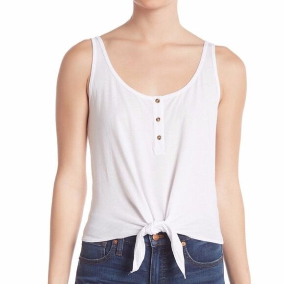 Abound | Tie Front Tank Top - Picture 1 of 3